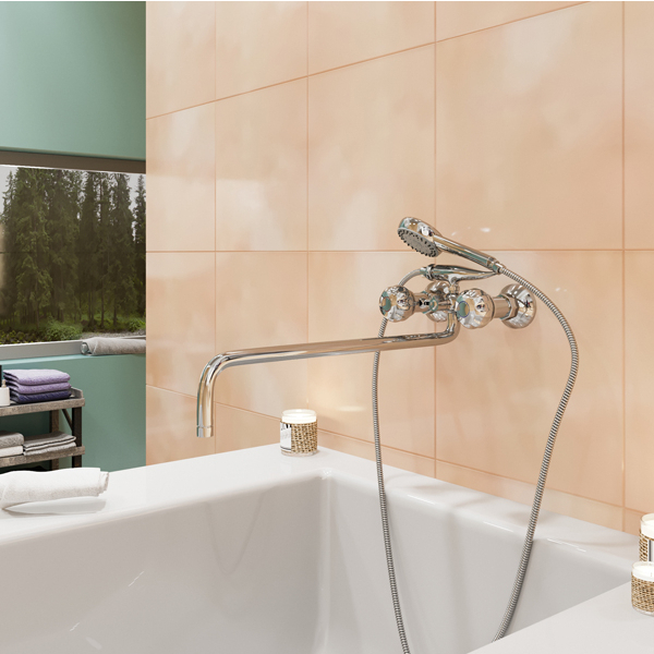 Смеситель ML02-02 для ванны и умывальника 1/2 кер MIXLINE