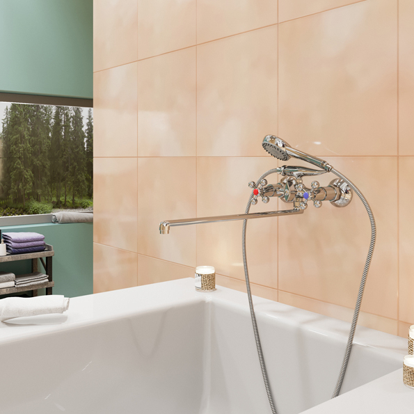 Смеситель ML07-02 для ванны и умывальника 1/2 кер. MIXLINE