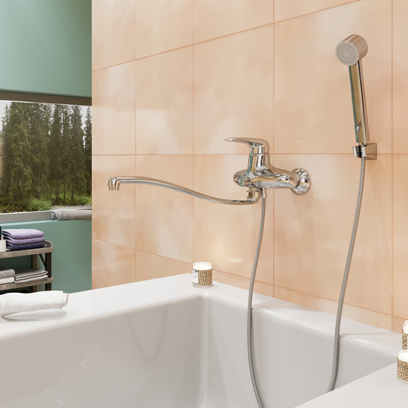 Смеситель ML08-02 для ванны и умывальника 40k  MIXLINE