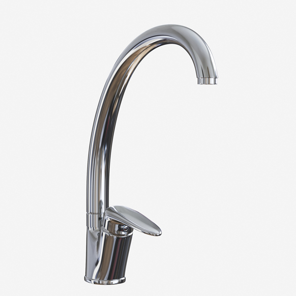 Смеситель ML08-032 для кухни 40k высокий излив боковая ручка (без подводки) MIXLINE