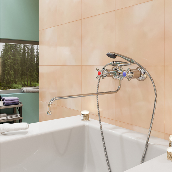 Смеситель ML09-02 для ванны и умывальника 1/2 кер. MIXLINE