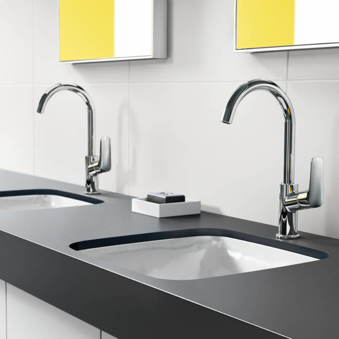 Смеситель Logis 71130000  раковина 210,однорыч.,пов.изл, с донн.клап HansGrohe