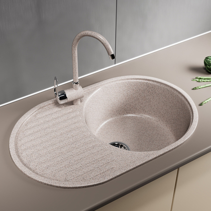 Мойка из искусственного мрамора GM16 455*720ММ