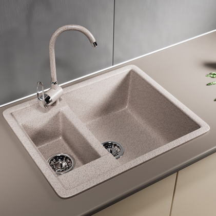 Мойка из искусственного мрамора GM21 485*600ММ