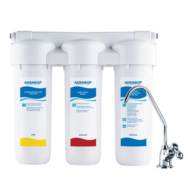 Питьевая система "Трио Норма" умягчение АКВАФОР