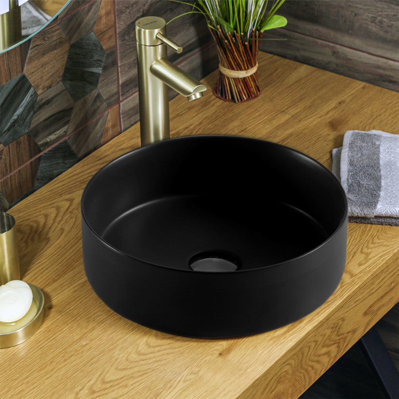 Раковина накладная (черная) AZ-3134MB Azario