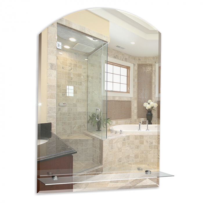 Зеркало "Шанс-Люкс" 495*670 с полкой MIXLINE