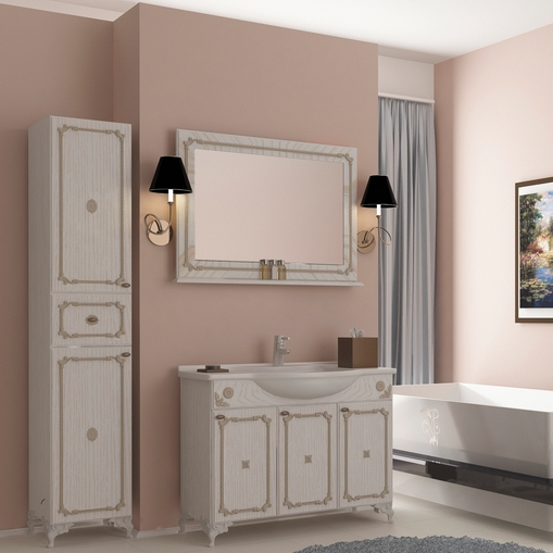 Тумба для ванной САЛЬЕРИ-80 патина золото под ум.Классик-80