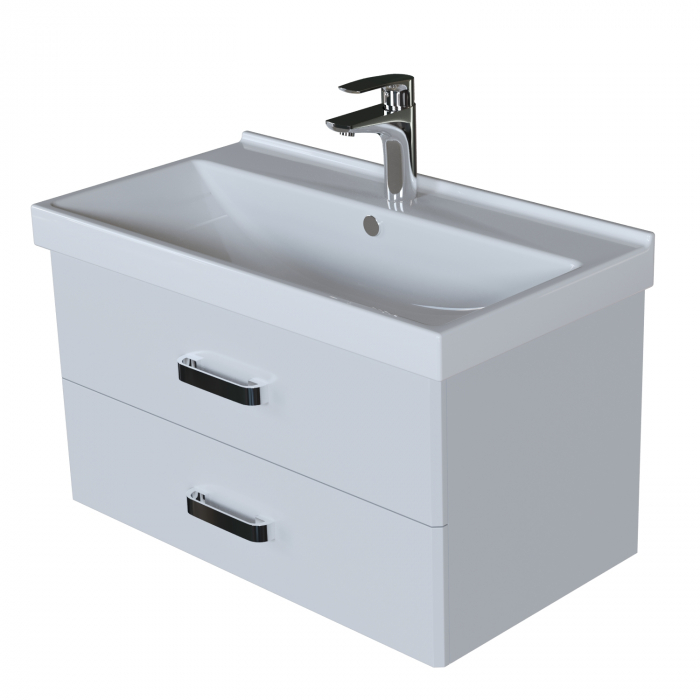 Тумба для ванной СТИВ-80 подвесная 2-ящика под ум.Fest-80