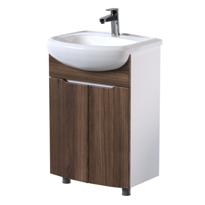 Тумба для ванной ЛИВАДИЯ-55 шимо темный-белый под ум.Арго-55