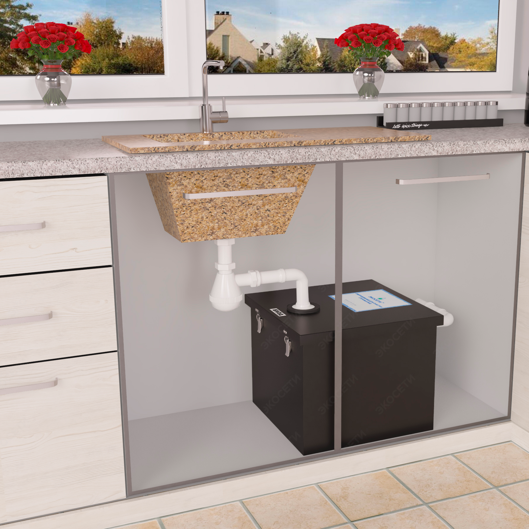 Жироуловитель Ecoseti Black 10 (0.2-10) Ду50