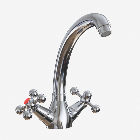 Смеситель ML07-031 для кухни 1/2 кер.низкий излив (без подводки) MIXLINE