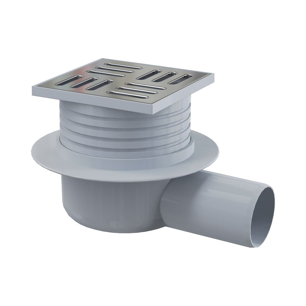 Трап APV26 105*105*50 бок.подв,реш-нерж,гидр-мокр AlcaPlast