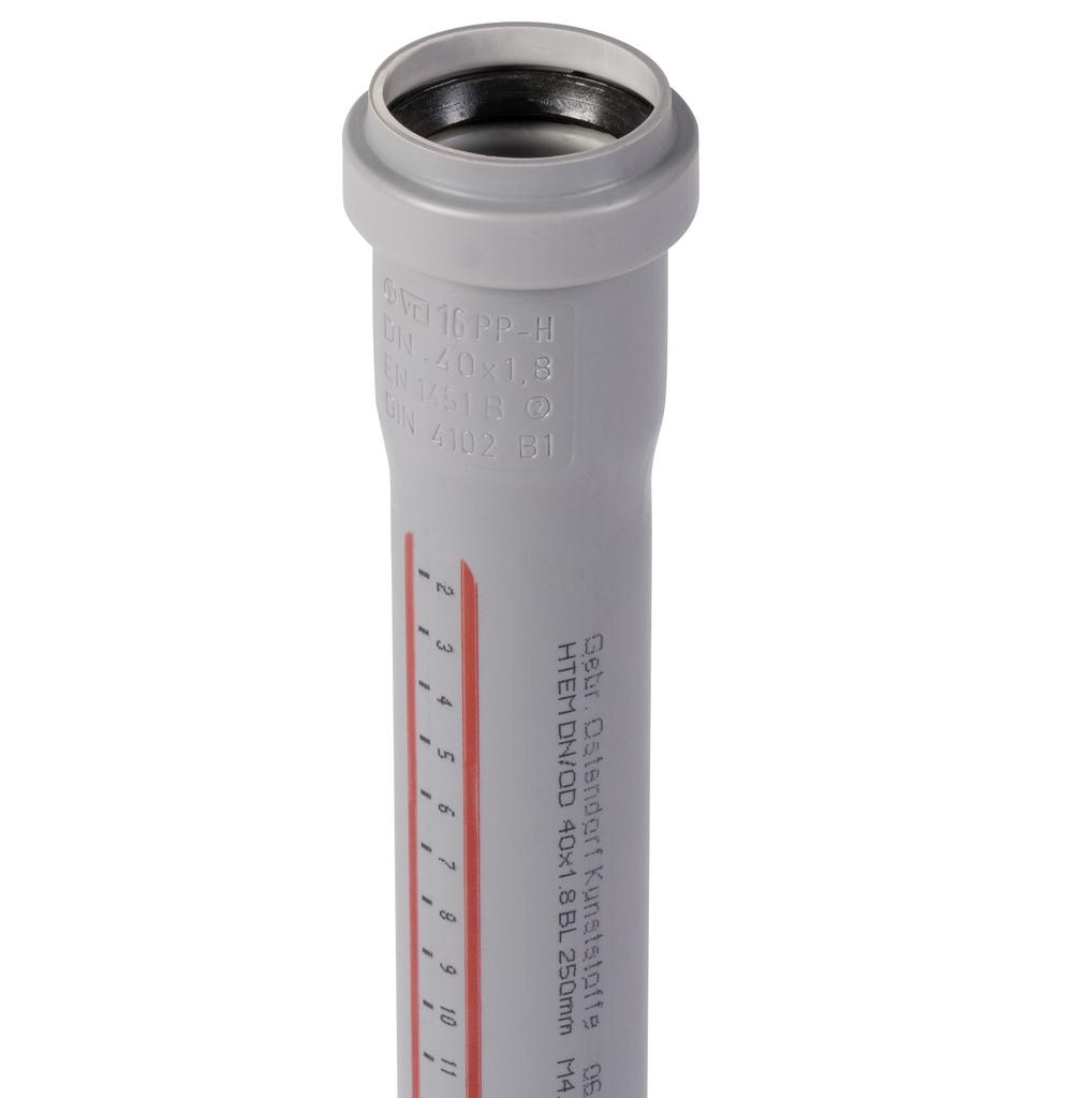 Труба серая 40 / 1м внутренняя канализация HTEM Ostendorf