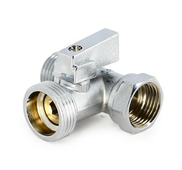 Кран шаровой проходной 1/2"х3/4"х1/2"ННВ для стиральных машин 182C2320 Uni-Fitt