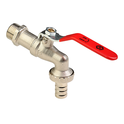 Кран шаровый водоразборный 1/2" наружная-штуцер BV.633.04 MVI