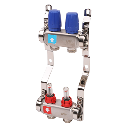 Коллектор из нержавеющей стали в сборе с расходомерами MVI