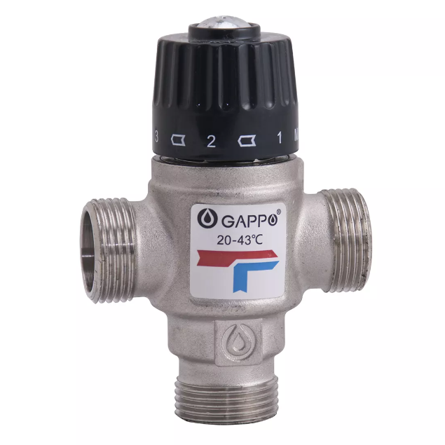 Термостатический смесительный клапан для систем отопления и ГВС 20-43С G1441 GAPPO