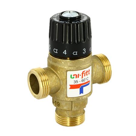 Клапан термостатический трёхходовой смешение боковое Uni-Fitt 351G