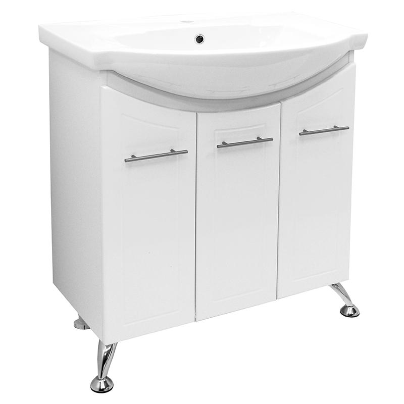 Тумба для ванной МИЛОРА-75 с корзиной под ум.Элеганс-75