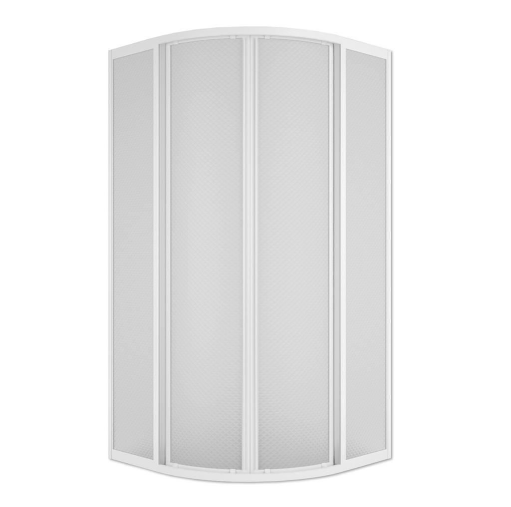 Душевой уголок 79х79х177 полукруг,полистирол,БЕЗ поддона Метакам