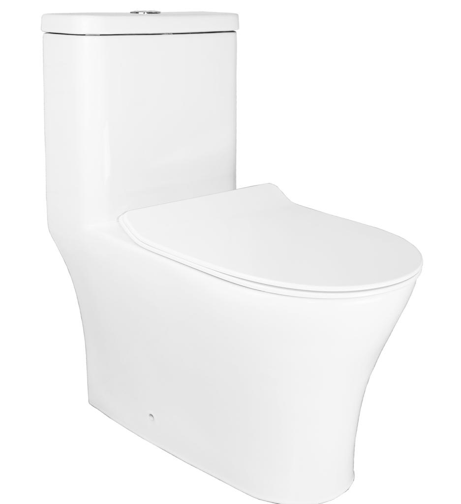 Унитаз моноблок с сид.микролифт,дюропласт AZ-0852 SAFI Azario