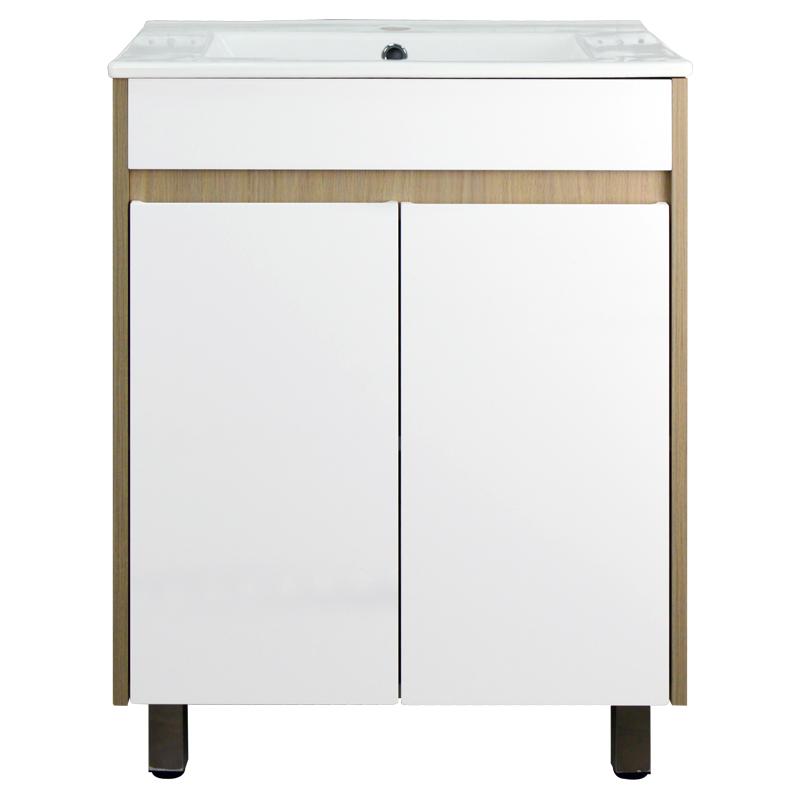 Комплект : Тумба Stella 60H дуб дымчатый + раковина