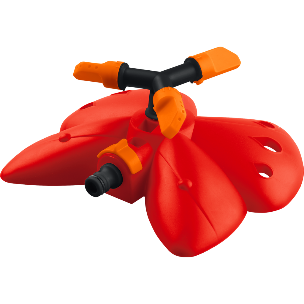 Распылитель GRINDA GB-1, 115 м2 полив, на подставке, "Бабочка", 3 сопла, круговой, пластиковый 8-427605