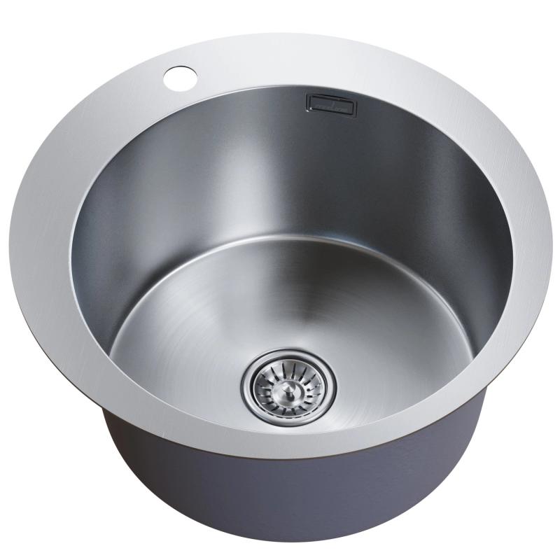 Мойка настол.монтаж d50 (3,0) САТИН вып 3 1/2 круглая с сиф.MIXLINE PRO