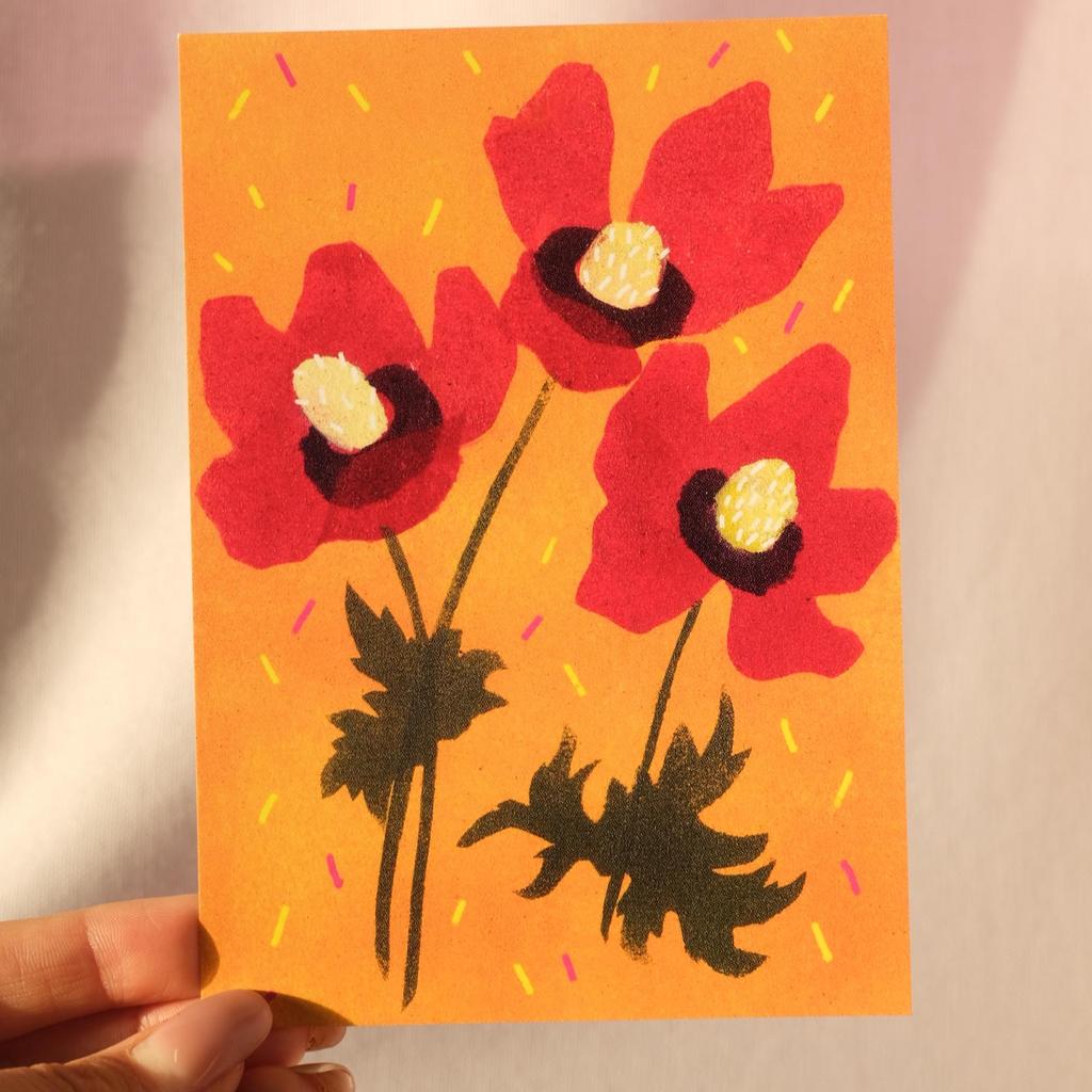 Открытка «Маки»