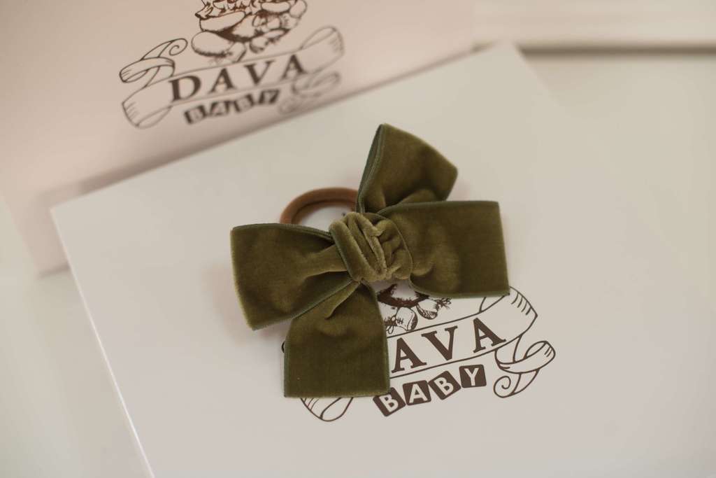 Резинка "Бантик BOW" цвет: оливковая