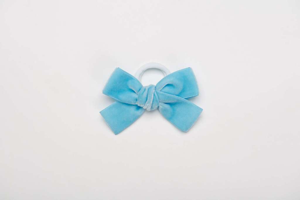 Резинка "Бантик mini" цвет: голубой