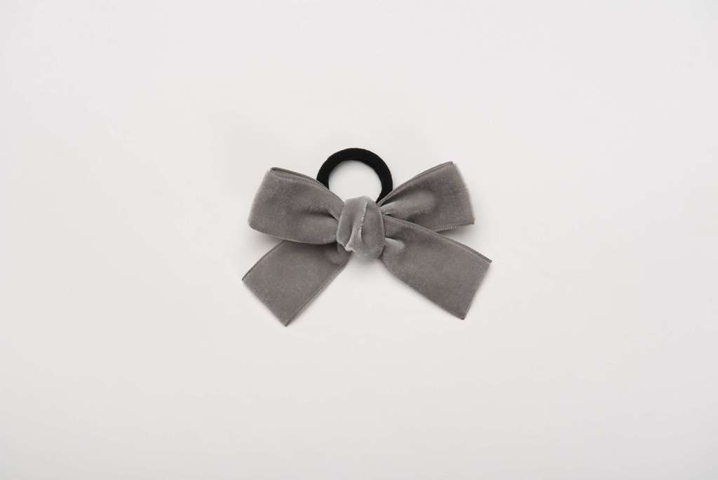 Резинка "Бантик mini" цвет:серый