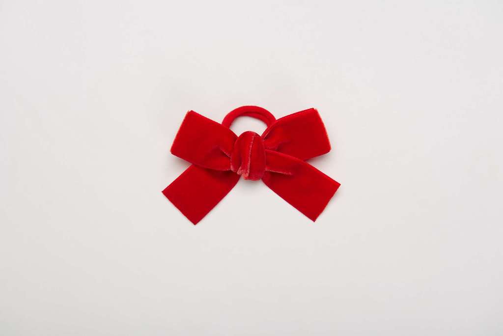 Резинка "Бантик mini" цвет: красный