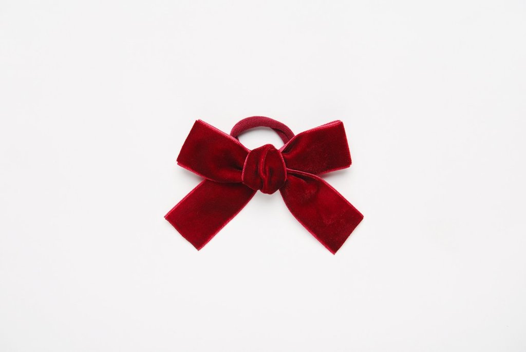Резинка "Бантик mini" цвет: бордовый