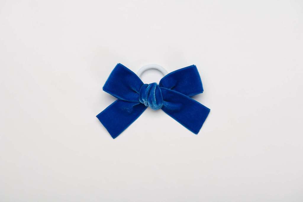 Резинка "Бантик mini" цвет: синий