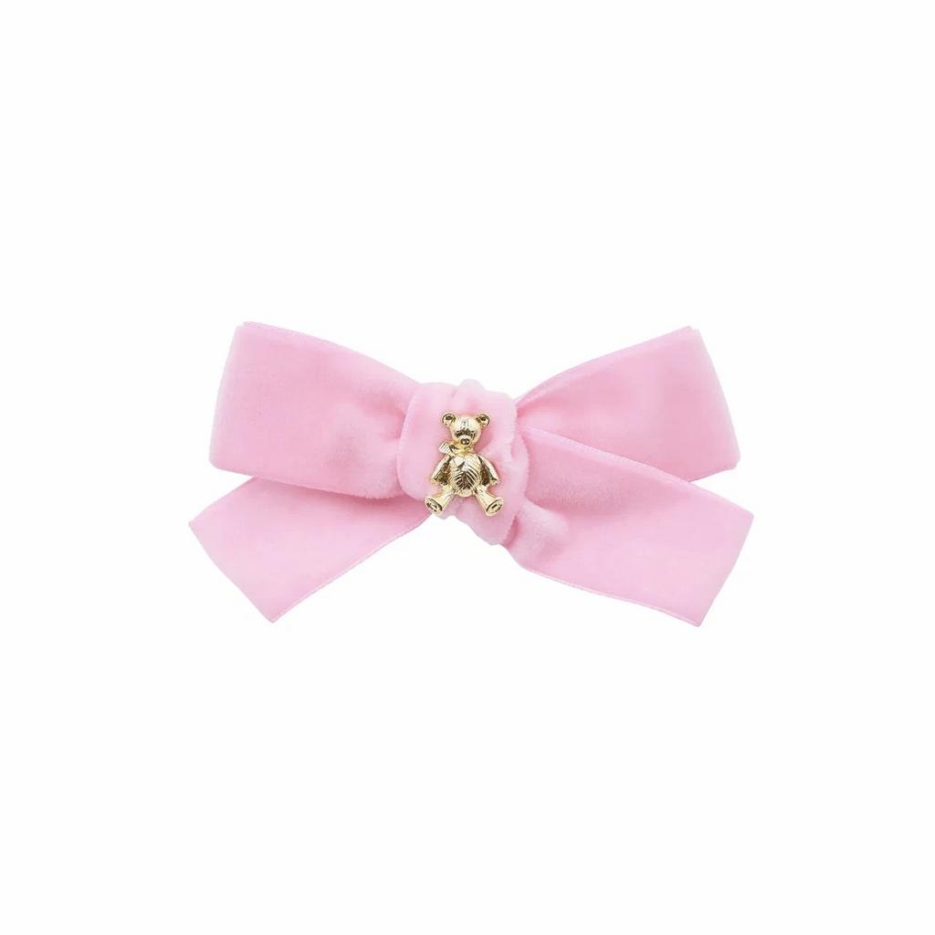 Заколка "Золотой мишка" mini, цвет: розовый