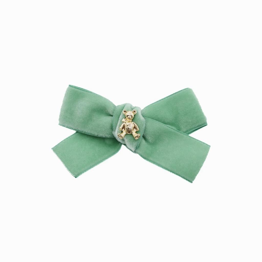 Заколка "Золотой мишка" mini, цвет: фисташковый