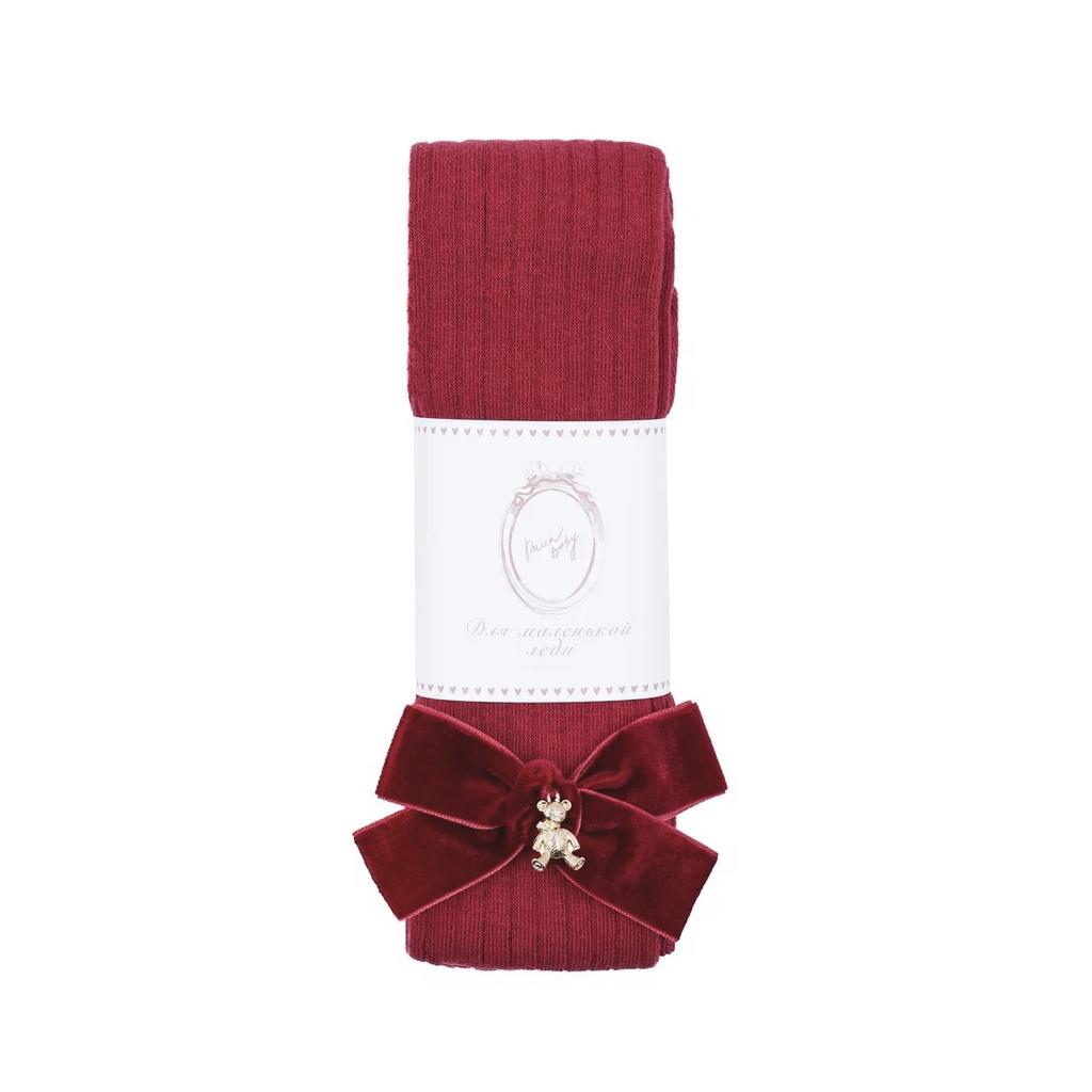 Колготки "Золотой мишка" цвет: бордовые/бордовый