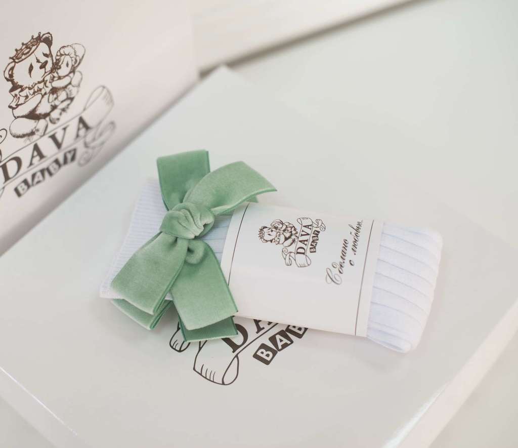 Гольфы RIB "Бантик mini"  цвет: белый/фисташковый