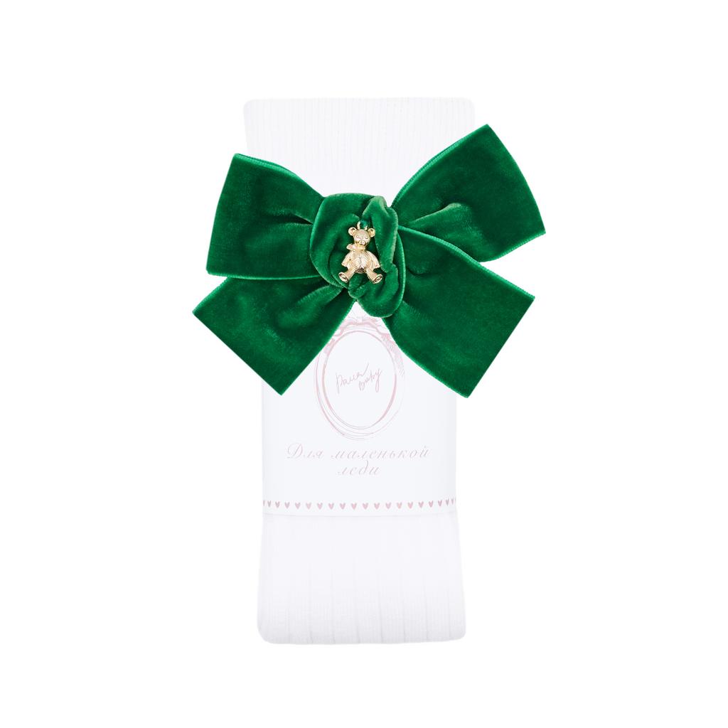 Гольфы RIB "Золотой мишка" цвет: белый/зеленый