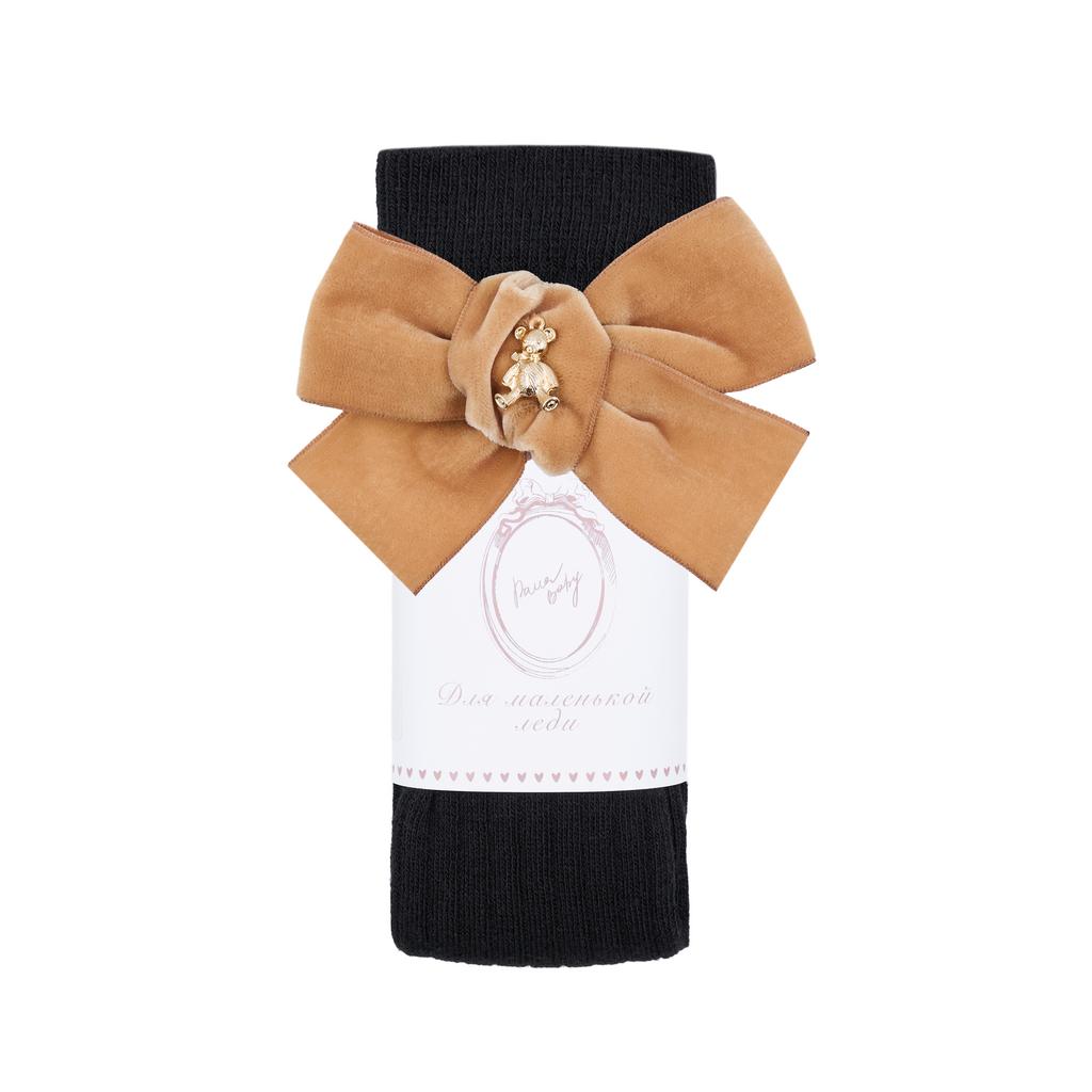 Гольфы RIB "Золотой мишка" цвет:  чёрные/карамель