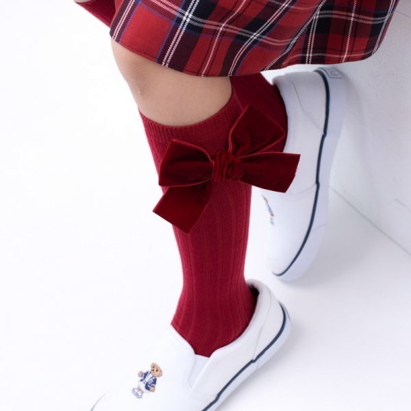 Гольфы RIB "Бантик BOW"  цвет: бордовый/бордовый