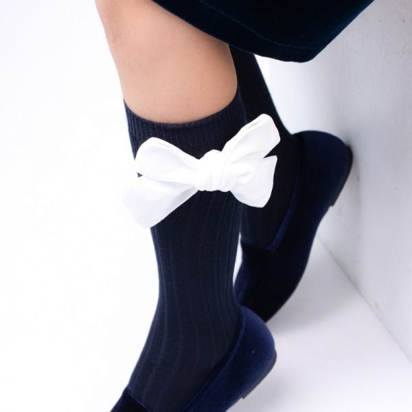 Гольфы RIB "Бантик BOW"  цвет: синие/белый