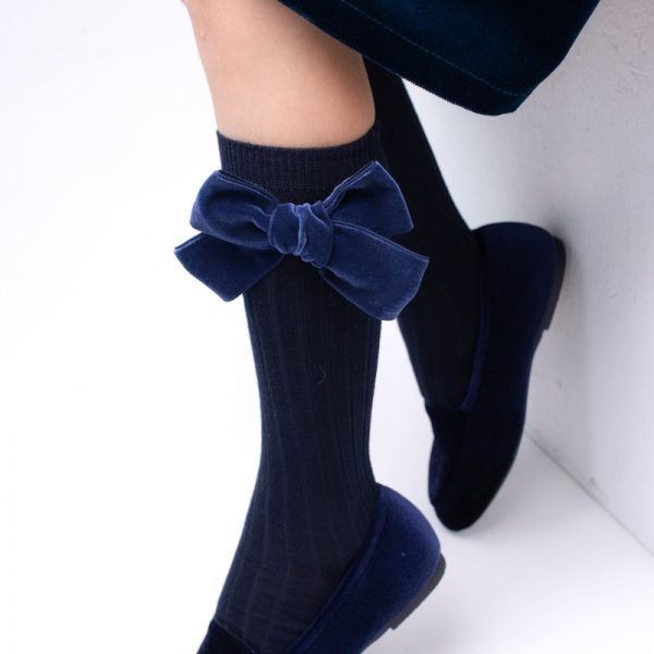 Гольфы RIB "Бантик BOW"  цвет: синие/темно-синий