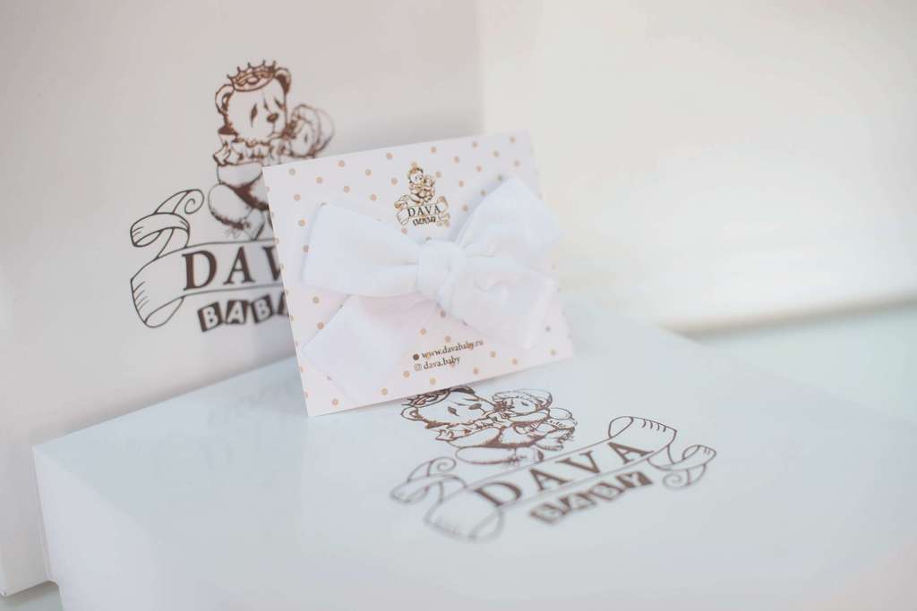 Заколка "Бантик mini" цвет: белый