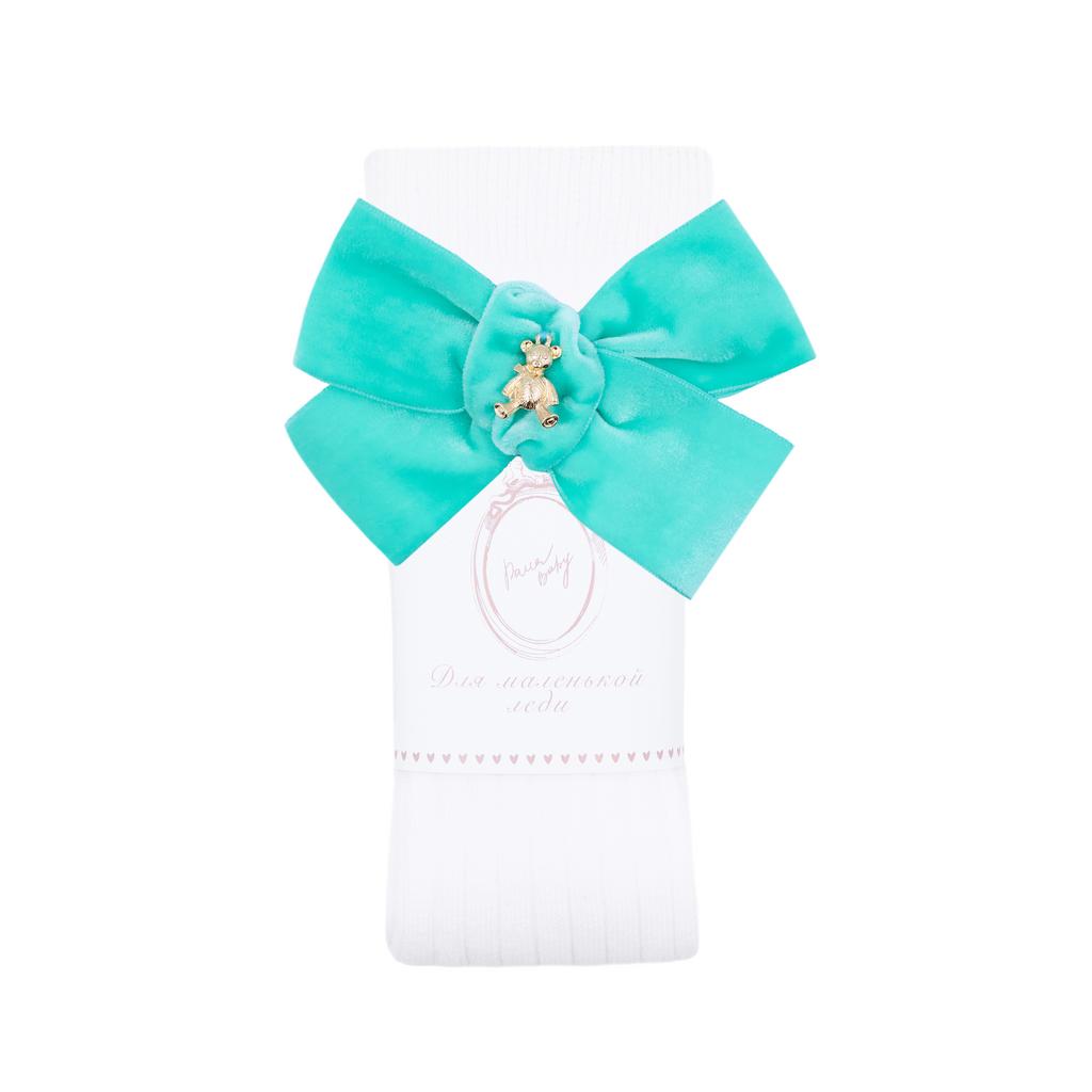 Гольфы RIB "Золотой мишка" цвет: белый/ мятный