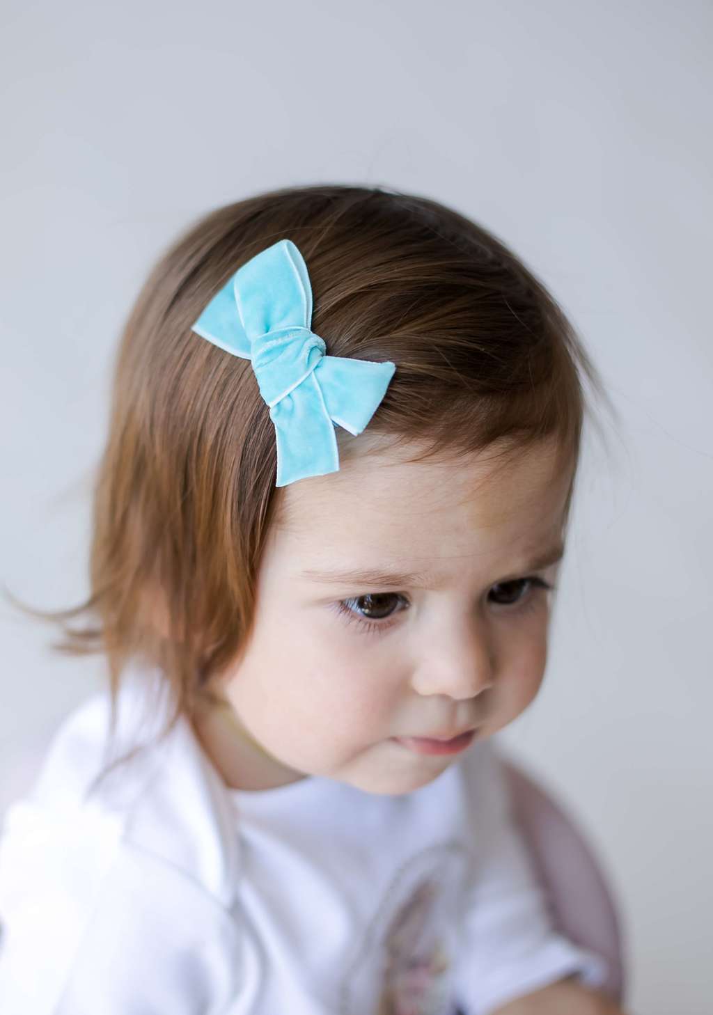 Заколка "Бантик mini" цвет: голубой