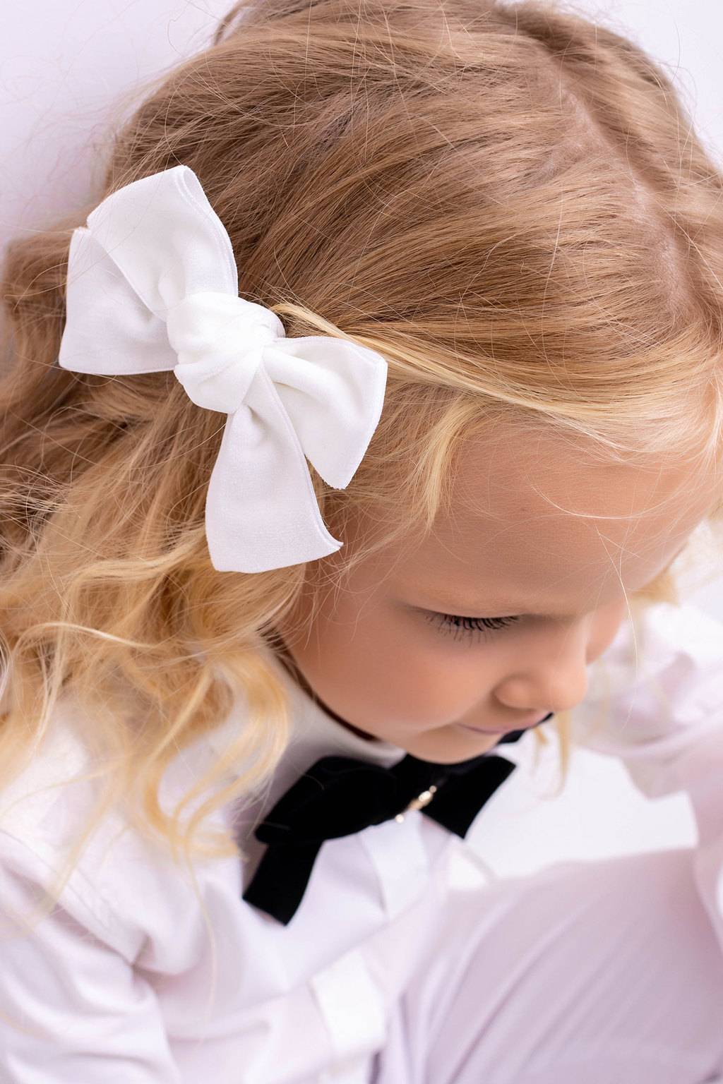 Заколка "Бантик BOW" цвет: белый