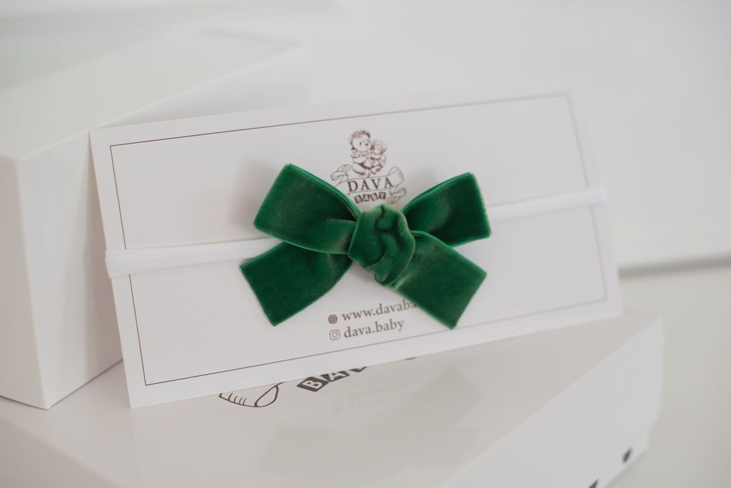 Повязка "Бантик mini" цвет: зеленый